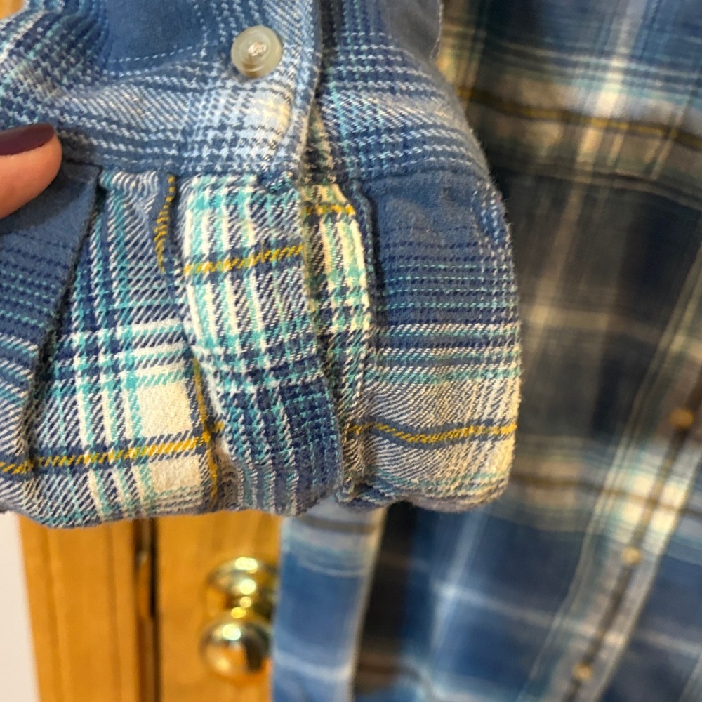 Old Navy Blue “Boyfriend” Button-Down Shirt - Picture 7 of 8